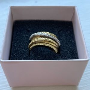 David Yurman 18k Crossover Collection Ring